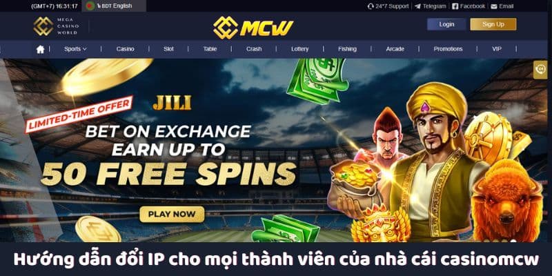 Hướng dẫn đổi IP cho mọi thành viên của nhà cái casinomcw