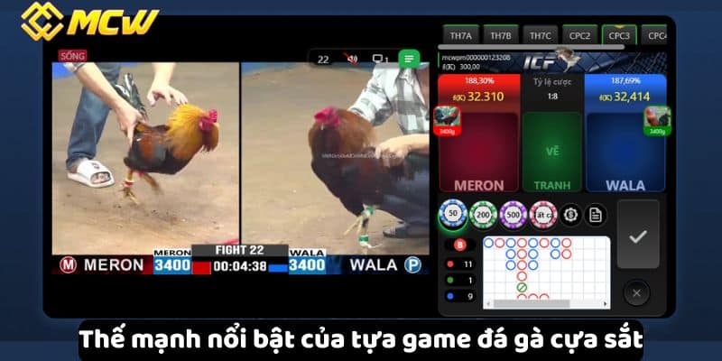 Thế mạnh nổi bật của tựa game đá gà cựa sắt