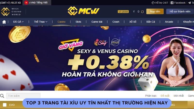 Top 3 trang tài xỉu uy tín nhất thị trường hiện nay