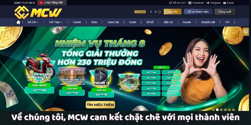 Về chúng tôi, MCW cam kết chặt chẽ với mọi thành viên